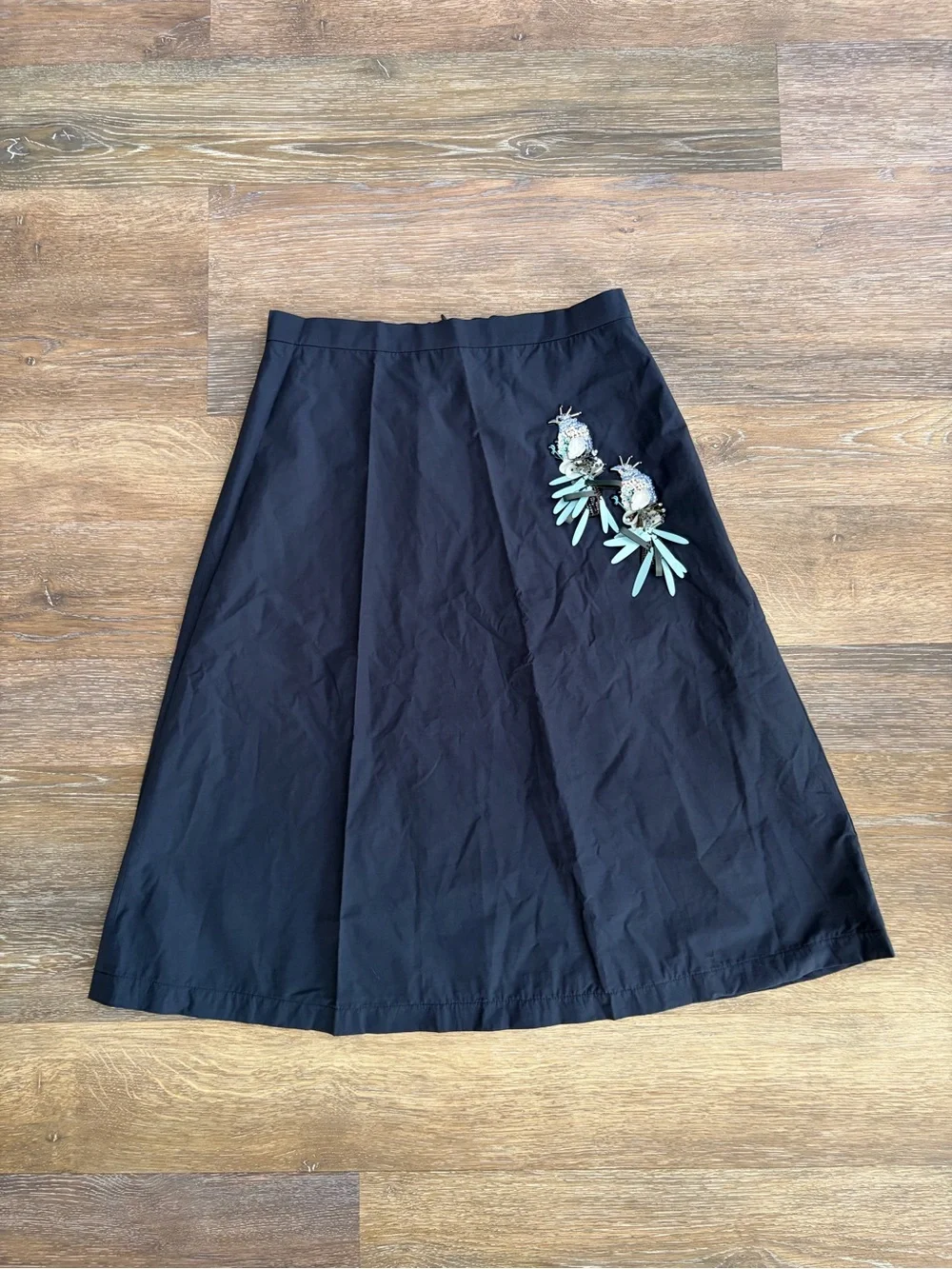 NWOT Anthropologie Love Birds Embellished A-Line Skirt Mignon Doo M Z345-25
